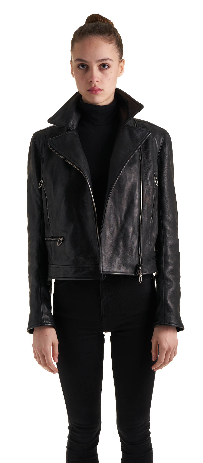 DANIELE BASTA LEATHER AND SILVER JACKET - himba tex
